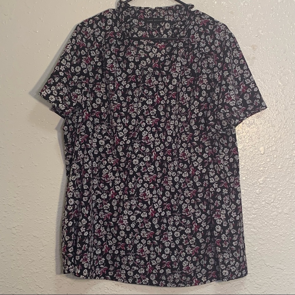 Lane Bryant Ruffle Neck Blouse